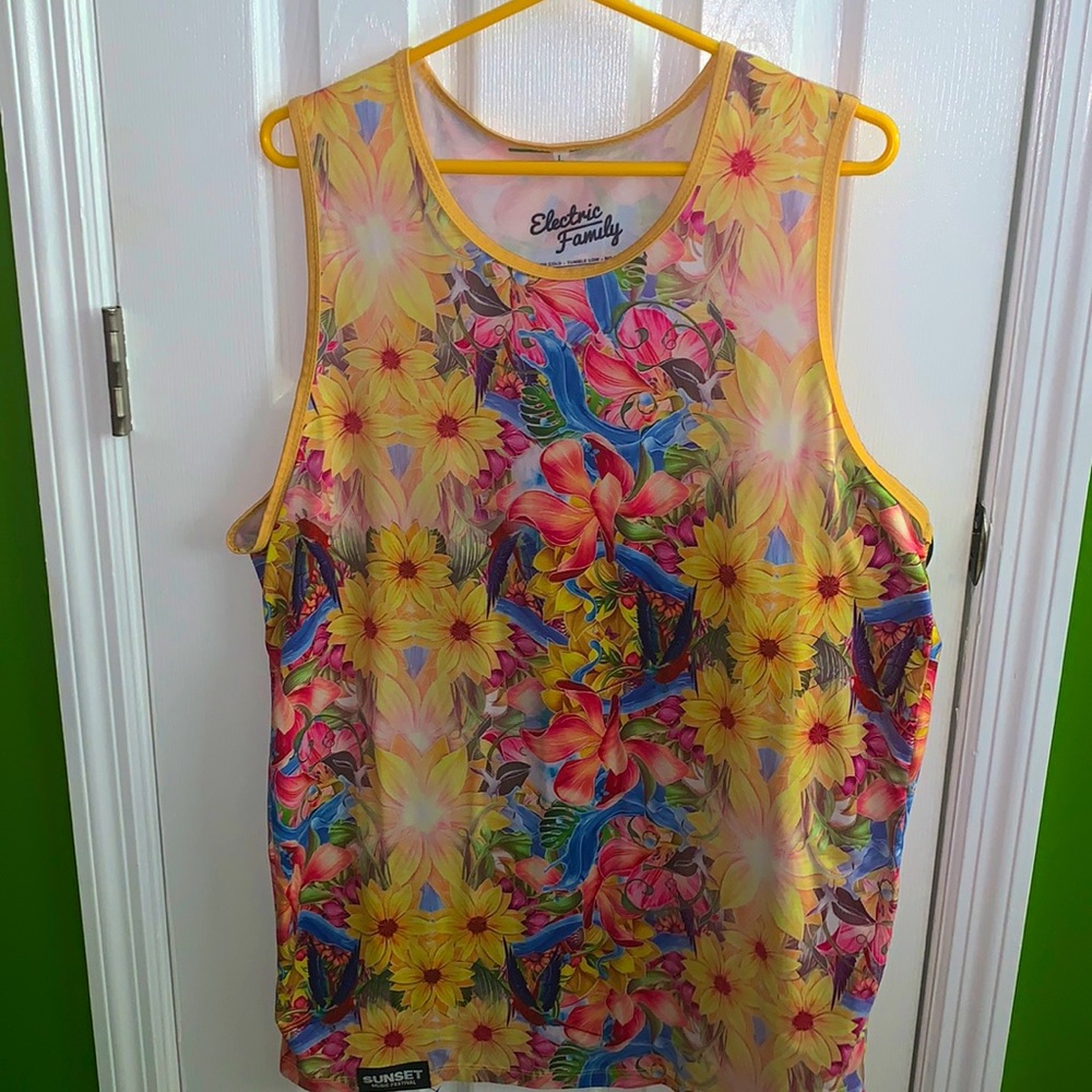 Colorful Sunset Longline Tank